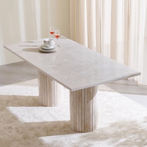 Home Centre Mirage Marble 6-Seater Dining Table - Off White
