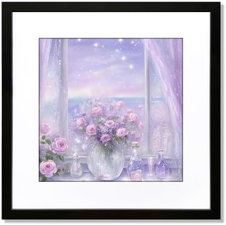 THREELOVE 16x16 Frame Black, Display Picture 12x12 or 16x16 witho...
