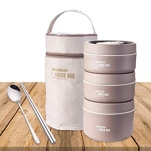 Fowybe Contenitori per Il Pranzo isolati | Pranzo al Sacco coibentato impilabile,Contenitori Termici per Il Pranzo per Alimenti Caldi Bambini Adulti, Contenitore Termico Sottovuoto in Acciaio Inox