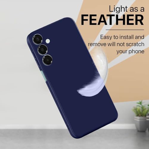 Image of Back Cover for Samsung Galaxy A16 5G / A16 4G | Full Camera Protection | Premium Liquid Silicon Case | Flexible Bumper Case for Samsung Galaxy A16 5G / A16 4G (Dark Blue)