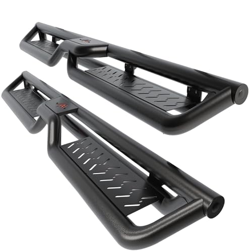 Perfit Liner 6.5 inches Running Boards for 2022-2026 Toyota Tundra Crew Max Cab(4 Full Size Doors Only Not Double Cab) Black Carbon Steel Side Steps Rails Nerf Bars