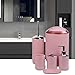 CERBIOR Bathroom Accessories Set 6 Piece Bath Ensemble Includes Soap Dispenser, Toothbrush Holder, Toothbrush Cup, Soap Dish for Decorative Countertop and Housewarming Gift (Blush pink-6pcs)