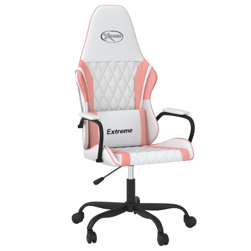 ZEYUAN Silla Gaming de Masaje Cuero sintético Blanco y Rosa, Sillón De Relax, Sillon Masaje Relax, Sillon Relax Electrico, Hogar Sillon Relax, Sillones Comodos, Sofa Tantra - 345542