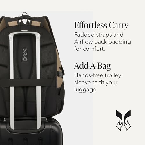 Image of SWISSGEAR 1900 ScanSmart Laptop Backpack, Fits Most 17-Inch Laptops, TSA-Friendly Lay-Flat Design, RFID Protection, and Tablet Pocket, Black, 31L, 18.5-Inch
