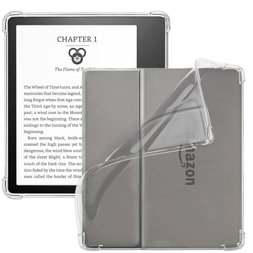 WALNEW Clear Case for 7" Kindle Oasis CW24WI / S8IN4O, Soft Transparent TPU Cover with Enhanced Corners for 7 inch Kindle Oasis