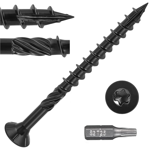 Image of 150pcs Deck Screws #8 x 1-1 /2 Inch Wood Screw Star /Trox Drive Structural Screw for Timber, Log, Landscaping Wood Etc.