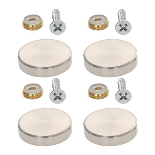 Bettomshin 4Pcs Mirror Screw Decorative Cap Nail 25mm/0.98" Cap Diameter Stainless Steel Brushed Stainless Steel miniatura 5