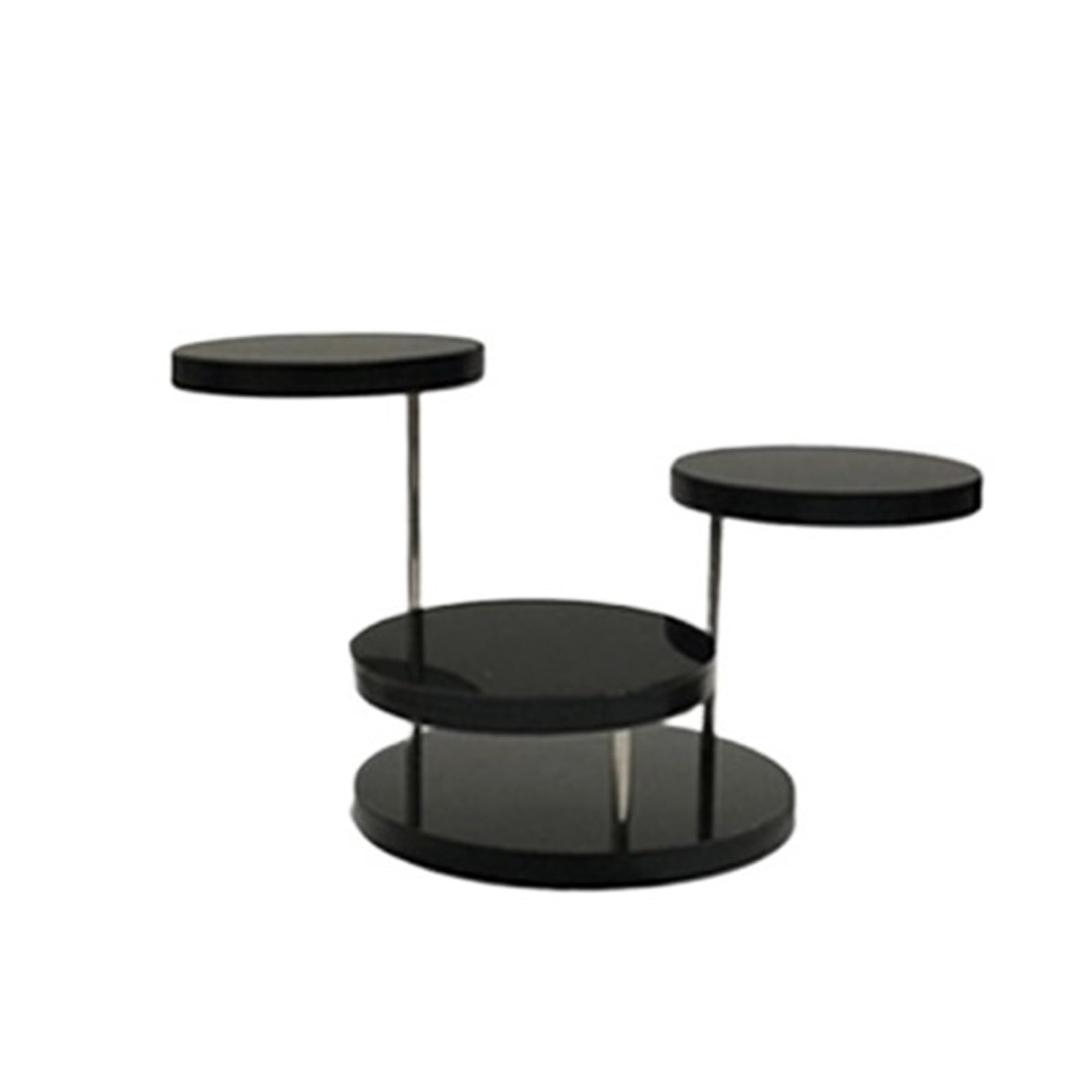 QuxetlRyz Perfume Organiser Display Risers 3/5/12 Layers Fashion Temperament/Black Sense of Perfume Display Stand Jewelry Storage Rack Cake Dessert(Black 3 layers)