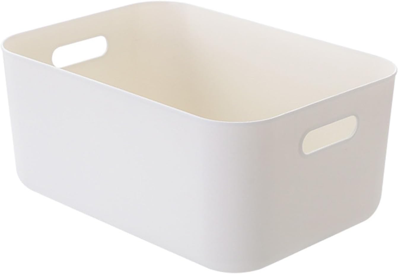 Desktop Storage Organizer Box Spacious Sturdy Plastic Container for Office Supplies Makeup Home Dorm Large Capacity Simple Design