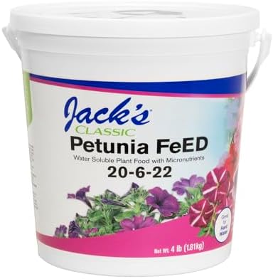 Jack's Classic 20-6-22 Petunia Feed Water-Soluble Fertilizer, 4lb
