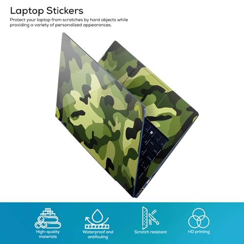 Image of Galaxsia Camouflage /Army D4 Full Body Vinyl Laptop Skin /Sticker /Cover Upto 15.6 Inches Laptops Laminated-Removable-HD Quality Compatible for Hp-Dell-Sony-Lenovo-Asus etc.(15x10 Inches)