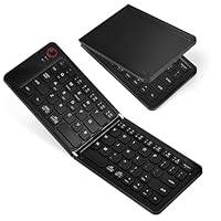 Aolso Tastiera Bluetooth Pieghevole, Tastiera Wireless Leggera, Triplo Pairing, Tastieras Portatile Ricaricabile per Smartphone/Tablet/PC/iPad/iPhone, Sistema Windows, iOS, Android-Nero