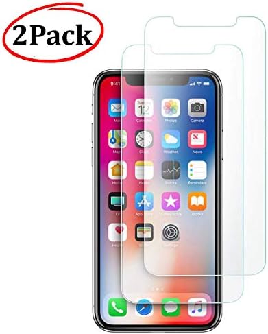 Glass Screen Protector for iPhone X and iPhone XS, Tempered Glass Screen Protector, 2 Pack - Top Nudge