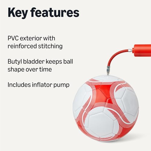 Amazon Basics Soccer Balls, Size 3 with Pump and Carry Bag, 6 Pack view 2