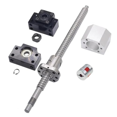 Metal Ball Screw nut end Processing 20mm Ball Screw SFU2005 End Machined+RM2005 Single Ball Nut+ FKFF15 End Support+ Coupler Screw 2005(650mm)