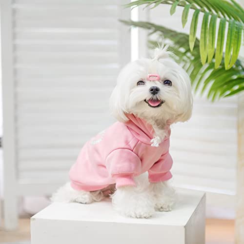 EXPAWLORER Princess Dog Hoodie-Soft Dog Sweater Calming Fleece Sweatshirt Cold Weather Pet Clothes,Pitbull Clothes Outfits,Coat Apparel for Puppy,Cat, Small Medium Large Dogs - Image 7