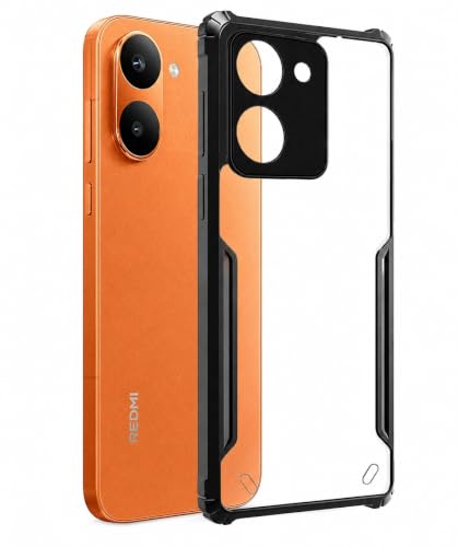 Image of SPAZY CASE Redmi Turbo 5 Back Cover | Transparent Crystal Clear Hard PC Back Case with TPU Bumper, Drop Protection Case Cover for Redmi Turbo 5