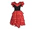 La Senorita Spagnolo Flamenco Vestito/Costume Bambine Rosso/Nero