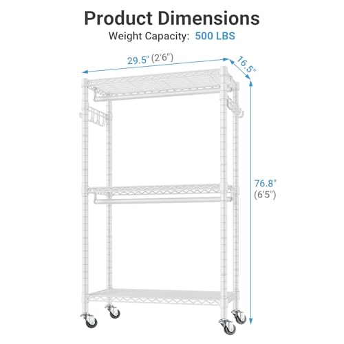 Image of VIPEK R2 Medium Clothes rack for Hanging Clothes Rolling Closet System