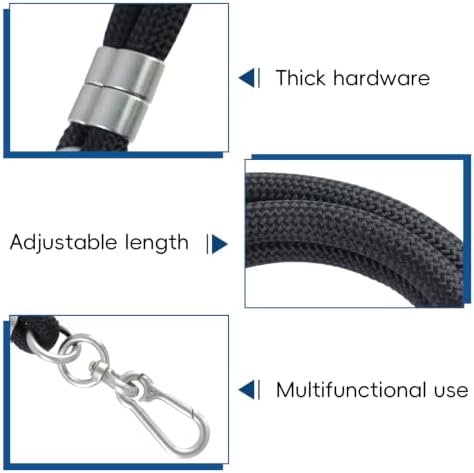 Bag Strap Crossbody, Adjustable Paracord Straps for Bags, Black — 사진 3