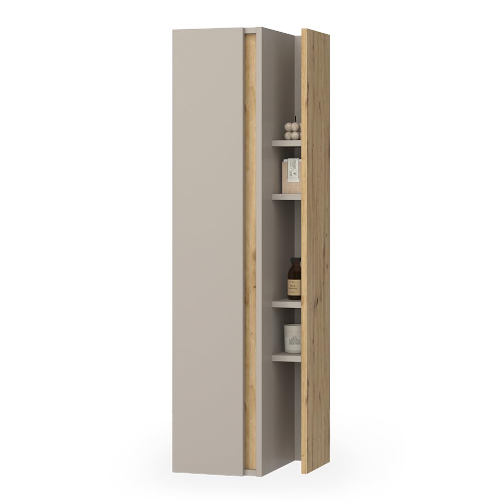 Vicco mobile bagno Edelin, Cachemire, 35 x 120 cm con 4 scomparti aperti, a parete per un'installazione flessibile in bagno