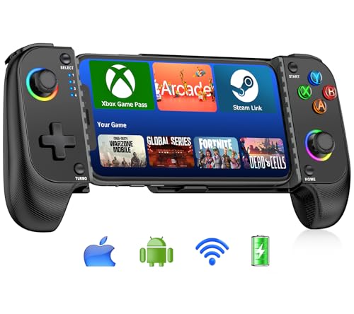 AXYBCOOL Wireless Mobile Controller for iPhone &amp; Android - Hall Effect Joystick, No Drift - Compatible with Xbox Game Pass, Steam Link, Call of Duty, Roblox