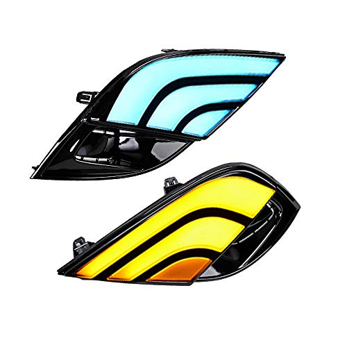 1 Pair LED Daytime Running Lamp DRL Turn Signal Fog Lights Compatible with Toyota Camry 2018-2020 SE XSE