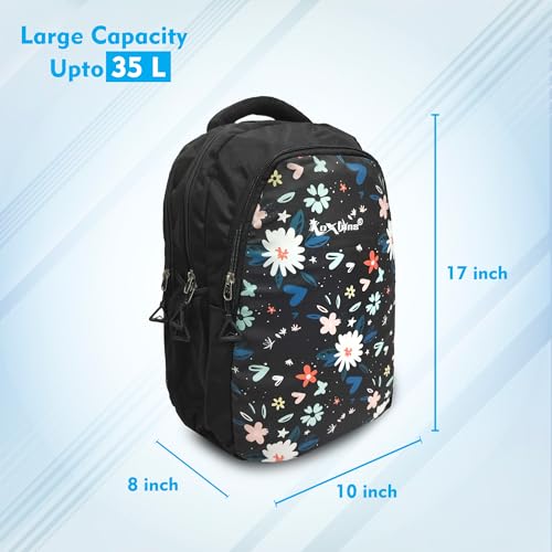 Image of School bag for Girls | 17 inches | Backpack for travel | Lightweight school bag for kids| tution bag & College bag | gift for girls, backpack bag with 35L capacity