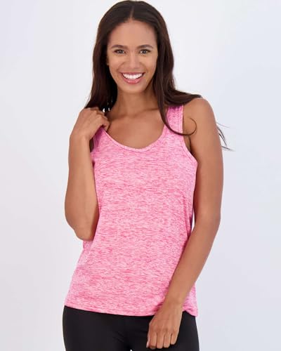 Image of Real Essentials 5-Pack Women's Racerback Tank Top Dry-Fit Athletic Performance Yoga Activewear (Available in Plus Size)