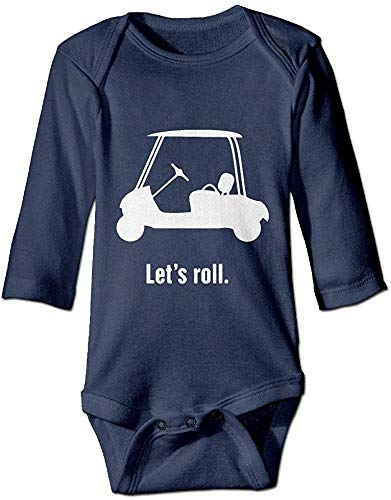 Let's Roll Golf Cart Baby Bodsuit Long Sleeve Rompers Cotton Jumpsuit Outfits