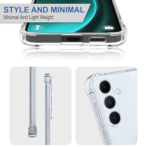 Image of CEDO Samsung Galaxy A55 (5G) Bumper Case | Soft Jel Flexible Thin Full Protection Shock Proof Clear TPU Back Case Cover for Samsung Galaxy A55 (5G) (Transparent)