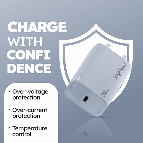 Image of Trueview 30W Fast Charging Power Adapter with Type-C Port | Wall Charger for Smartphones, Tablets & USB-C Devices | Blue