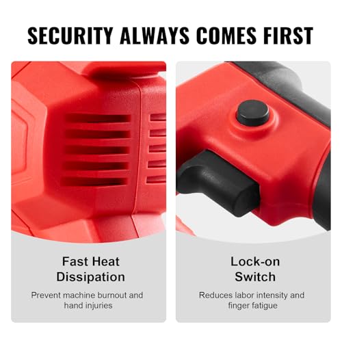 VEVOR Hand-Betonrüttler, 800 W elektrischer Rüttler 4000 U/min, elektrisches Betonrüttlerwerkzeug mit 1,5 m Schaftstange, tragbarer Bleistift-Zementrüttler zum Entfernen von Luftblasen und Mischen