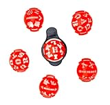 Red Color 6 in 1 Golf Ball Liner Line Marker Template Drawing Mark Alignment Tool(Red)