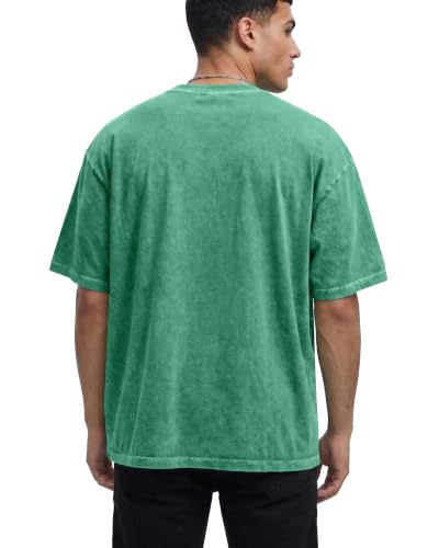 Image of Oversized Tshirts for Men Short Sleeve Vintage Washed Basic Loose Tees