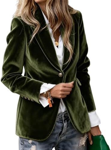 Velvet Blazer Women Business Casual Suit Jackets
