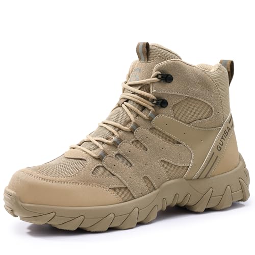 Image of Steel Toe Boots for Men Work Indestructible Safety Boots | Impact-Resistant, Puncture-Resistant, Comfortable, Wear-Resistant, Construction Factory, Warehouses, Jobsites
