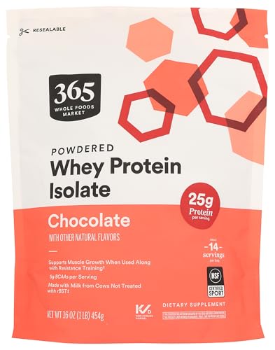 365 by Whole Foods Market Whey Protein Isolate Chocolate 16 Ounce