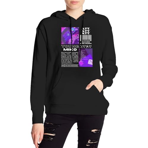 Unisex Classic-Fit Long Sleeve Drawstring Hoodies Pullover Sweatshirt