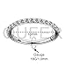 OUFER Titanium Nose Rings Hoop Solid G23 Cartilage Tragus Daith Rook Helix Rings 20G Titanium Nose Lip Septum Piercing Jewelry Hinged Segment Hoop With Clear CZ Paved