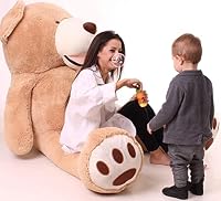 MAKOSAS MKS XXL Teddybär Groß | 200 cm Kuschelbär | Riesen Teddy mit strapazierfähigem Reißverschluss | Großer Teddybär mit plüschigem Polyester | Hypoallergenes Kuscheln mit XXL Kuscheltier – Ansicht 5