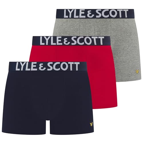 Bóxers Lyle & Scott para hombre en pack de 3 calzoncillos multicolor talla XL