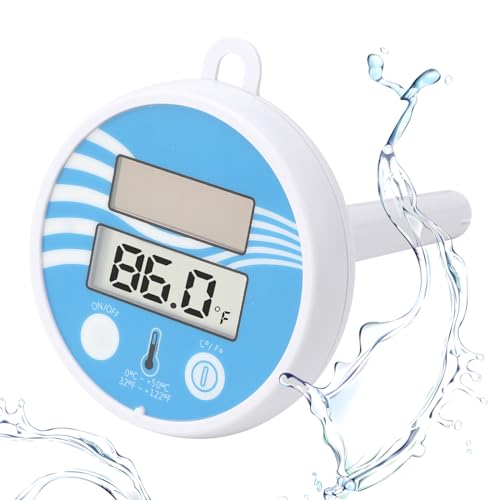 TNSLAND Pool Thermometer TermóMetro Flotante, Digital Piscina Flotante TermóMetro de Piscina, Termometro Agua Adecuado para Piscinas Cubiertas y Al Aire Libre, Acuarios, Estanques