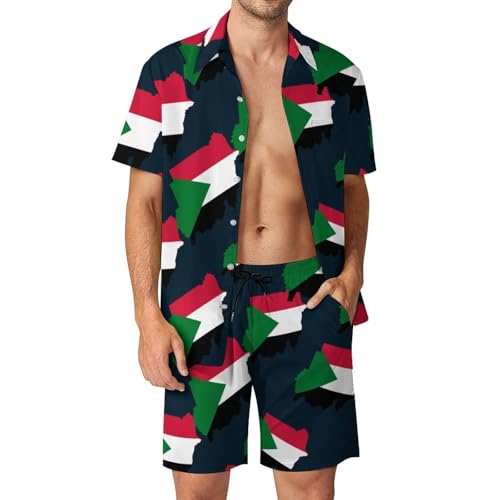 Conjunto de camisa de Sudán para hombre ideal para vacaciones tropicales y tardes de playa