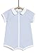 TEX - Pijama de Rayas para Recién Nacido Unisex, Celeste Oscuro, 00 a 0 Meses (Prematuro - 46 cm)