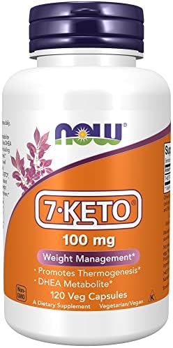 NOW Supplements, 7-Keto (DHEA Acetate-7-one) 100 mg, Weight Management*, 120 Veg Capsules