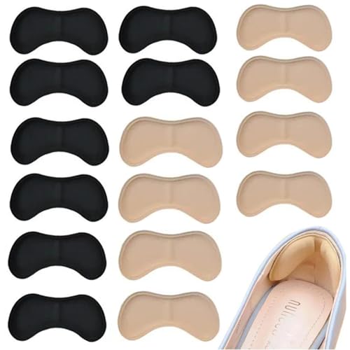 Tacco Cuscino Inserti,8 paia comodi cuscinetti per il tallone,Cuscini per tallone Pad Heel,soletta autoadesiva per la cura dei piedi per scarpe,impediscono ai talloni di sfregare e scivolare