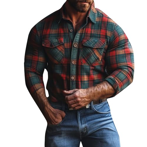 Chemise de bûcheron homme manches longues vêtement de travail chaud flanelle