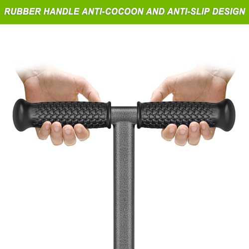 Dolibest Lawn Coring Aerator, Stainless Steel 4 Corer Plug Aerator Tool with Soft Rubber Grip, Manual Grass Aerating Tool, Garden Tool & Cleaning Hand Tool for Loosening Soil and Improving Lawn Health by Dolibest - Image 4