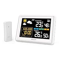 BALDR Weather Station Wireless, Indoor Outdoor Thermometer with Max Min Record and Trends, Colorful